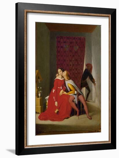 Paolo and Francesca, from Dante's Divina Commedia-Jean-Auguste-Dominique Ingres-Framed Giclee Print