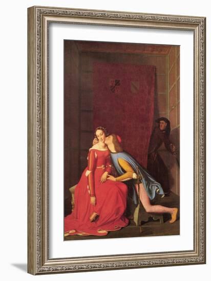 Paolo and Francesca-Jean-Auguste-Dominique Ingres-Framed Art Print