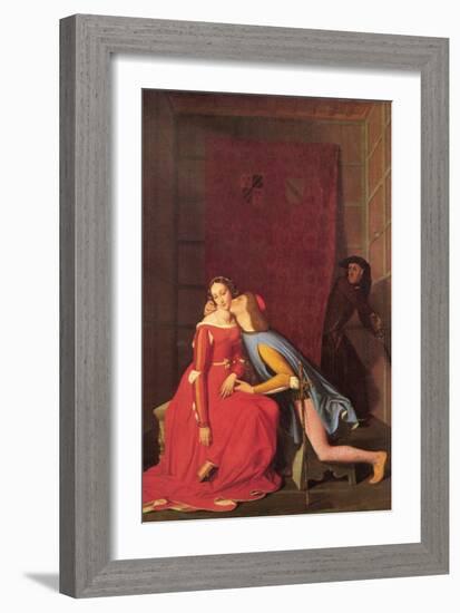 Paolo and Francesca-Jean-Auguste-Dominique Ingres-Framed Art Print