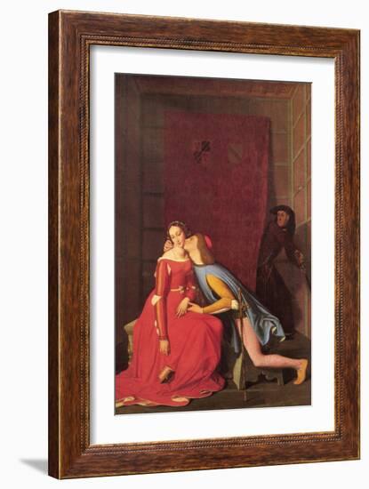 Paolo and Francesca-Jean-Auguste-Dominique Ingres-Framed Art Print