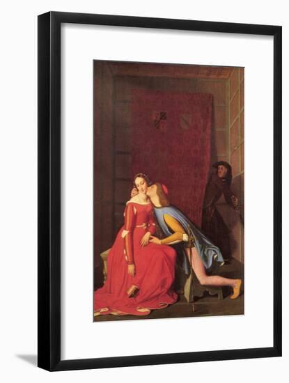 Paolo and Francesca-Jean-Auguste-Dominique Ingres-Framed Art Print