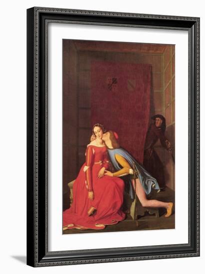 Paolo and Francesca-Jean-Auguste-Dominique Ingres-Framed Art Print