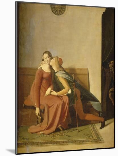 Paolo and Francesca-Jean-Auguste-Dominique Ingres-Mounted Giclee Print