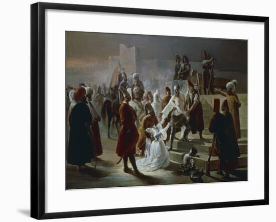 Paolo Erizzo Giving a Final Farewell to His Daughter, 1842-Cherubino Cornienti-Framed Giclee Print