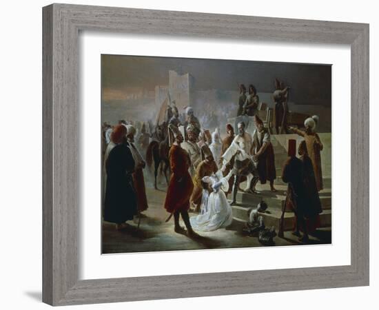 Paolo Erizzo Giving a Final Farewell to His Daughter, 1842-Cherubino Cornienti-Framed Giclee Print