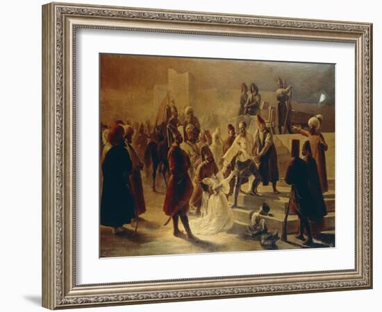 Paolo Erizzo Giving a Final Farewell to His Daughter, 1842-Cherubino Cornienti-Framed Giclee Print