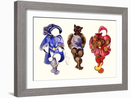 Papa Bear Paper Doll-Zelda Fitzgerald-Framed Art Print