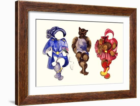 Papa Bear Paper Doll-Zelda Fitzgerald-Framed Art Print