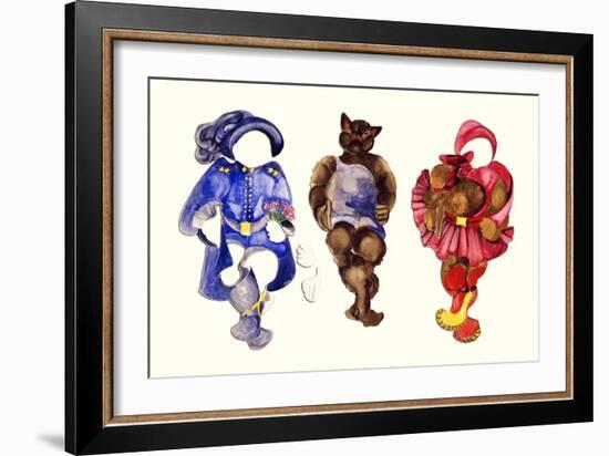 Papa Bear Paper Doll-Zelda Fitzgerald-Framed Art Print