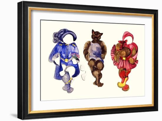 Papa Bear Paper Doll-Zelda Fitzgerald-Framed Art Print