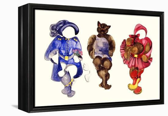 Papa Bear Paper Doll-Zelda Fitzgerald-Framed Stretched Canvas