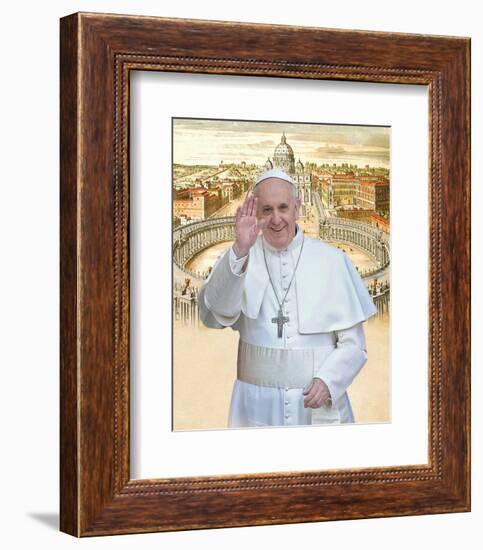 Papa Franciscus-Maurilio Boldrini-Framed Art Print