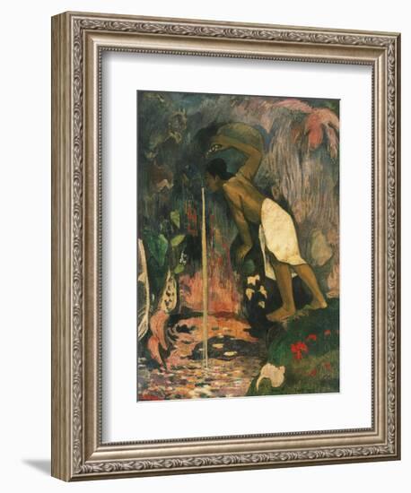 Papa Moe, L'Eau Myst?euse, Mysterious Water, 1893-Paul Gauguin-Framed Giclee Print