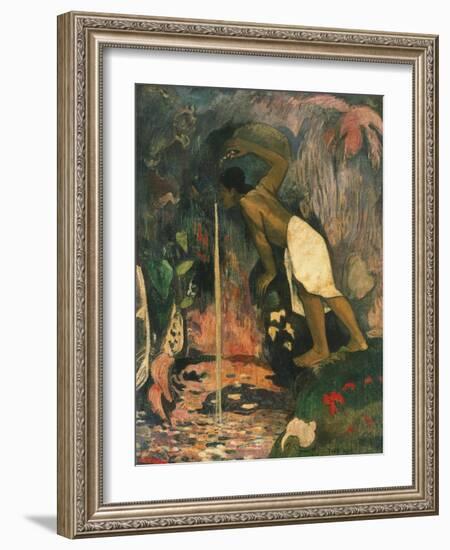 Papa Moe, L'Eau Myst?euse, Mysterious Water, 1893-Paul Gauguin-Framed Giclee Print