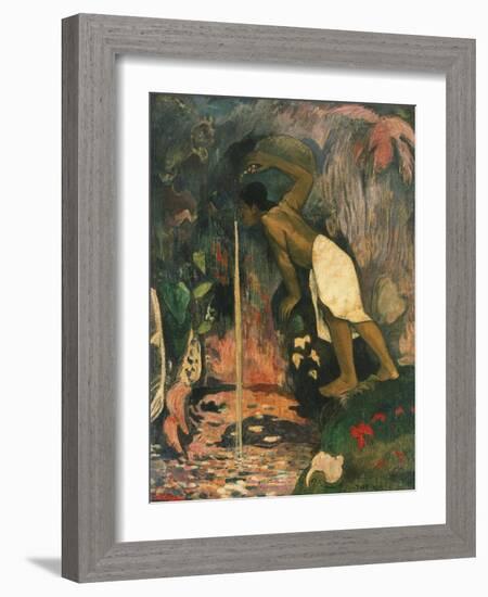 Papa Moe, L'Eau Myst?euse, Mysterious Water, 1893-Paul Gauguin-Framed Giclee Print