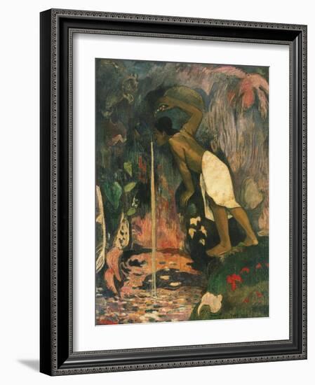 Papa Moe, L'Eau Myst?euse, Mysterious Water, 1893-Paul Gauguin-Framed Giclee Print