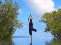 Yoga Meditation, Full Moon Island, Male Atoll, Maldives, Indian Ocean-Papadopoulos Sakis-Framed Photographic Print