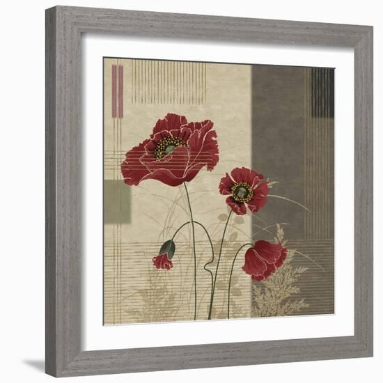 Papavar II-Linda Wood-Framed Giclee Print