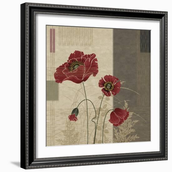 Papavar II-Linda Wood-Framed Giclee Print