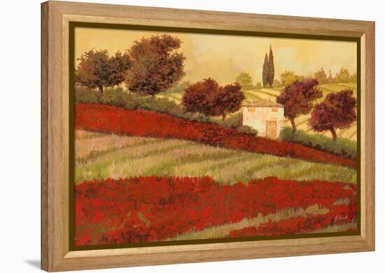 Papaveri Toscana I-Guido Borelli-Framed Stretched Canvas