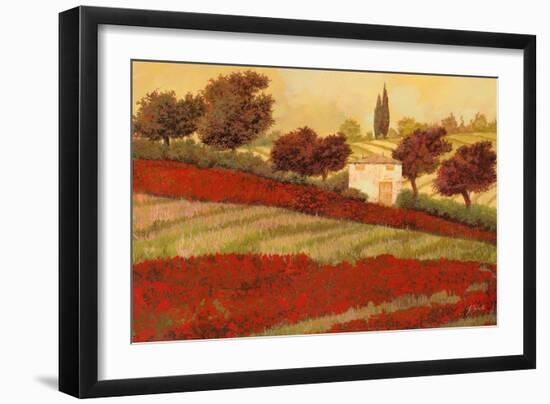 Papaveri Toscana I-Guido Borelli-Framed Art Print