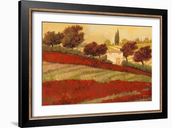 Papaveri Toscana I-Guido Borelli-Framed Art Print