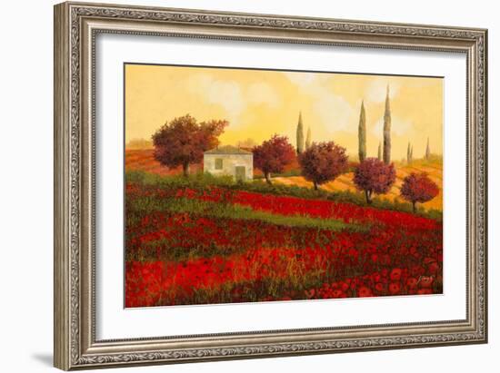 Papaveri Toscana II-Guido Borelli-Framed Art Print