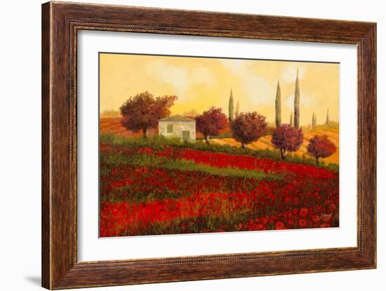 Papaveri Toscana II-Guido Borelli-Framed Art Print