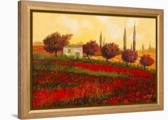 Papaveri Toscana II-Guido Borelli-Framed Stretched Canvas