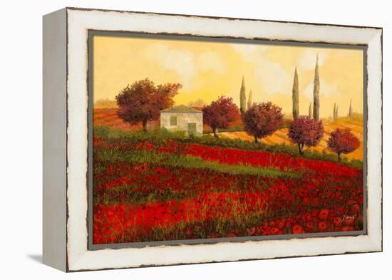 Papaveri Toscana II-Guido Borelli-Framed Stretched Canvas