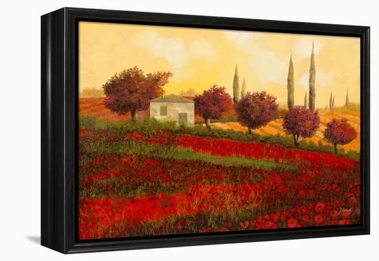 Papaveri Toscana II-Guido Borelli-Framed Stretched Canvas