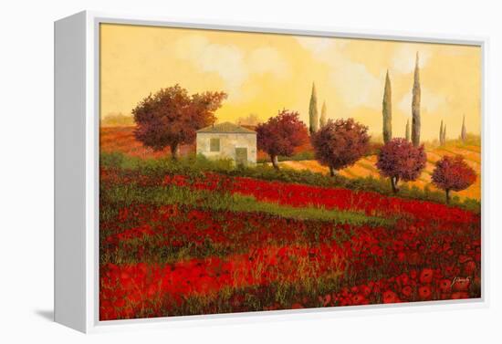 Papaveri Toscana II-Guido Borelli-Framed Stretched Canvas