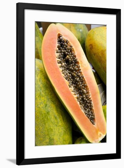 Papaya at a farmer's market in Philadelphia, Pennsylvania, USA.-Julien McRoberts-Framed Photographic Print