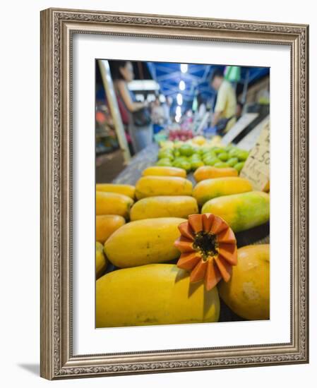 Papaya Fruit, Bangsar Sunday Night Market, Kuala Lumpur, Malaysia, Southeast Asia, Asia-Christian Kober-Framed Photographic Print