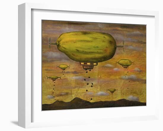 Papaya Sunset-Leah Saulnier-Framed Giclee Print