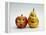 Paper Apple and Pear with Faces-Winfred Evers-Framed Premier Image Canvas