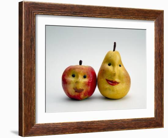 Paper Apple and Pear with Faces-Winfred Evers-Framed Photographic Print