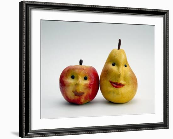 Paper Apple and Pear with Faces-Winfred Evers-Framed Photographic Print