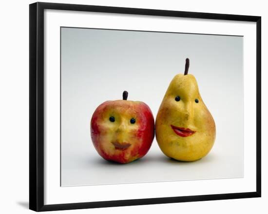 Paper Apple and Pear with Faces-Winfred Evers-Framed Photographic Print