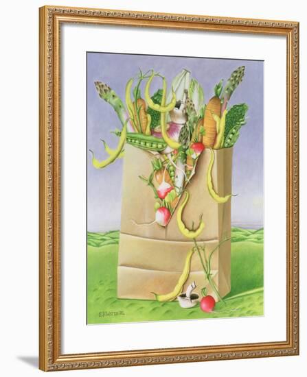 Paper Bag with Vegetables, 1992-E.B. Watts-Framed Giclee Print