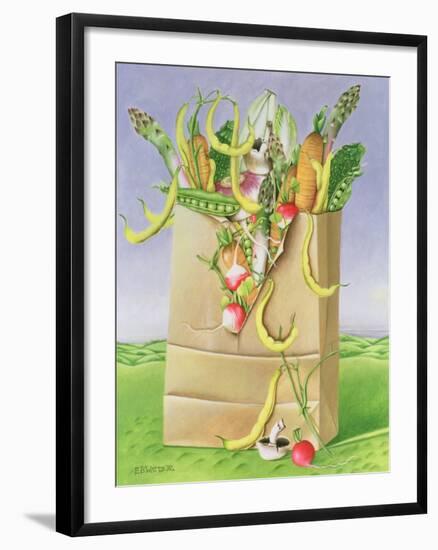 Paper Bag with Vegetables, 1992-E.B. Watts-Framed Giclee Print