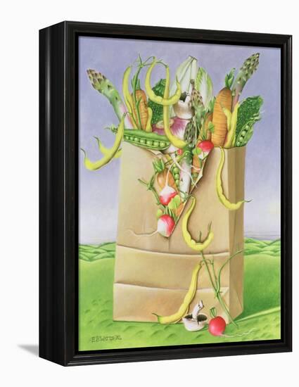 Paper Bag with Vegetables, 1992-E.B. Watts-Framed Premier Image Canvas