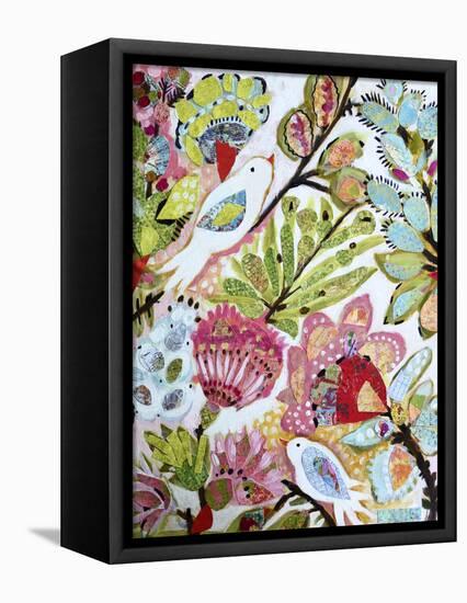 Paper Birds I-Karen Fields-Framed Stretched Canvas