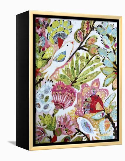 Paper Birds I-Karen Fields-Framed Stretched Canvas