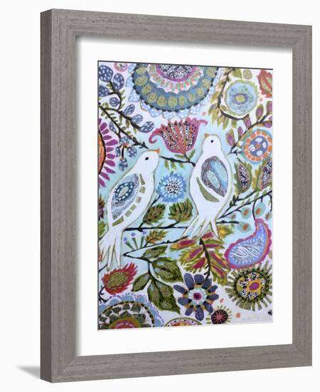 Paper Birds II-Karen Fields-Framed Art Print