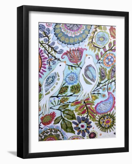 Paper Birds II-Karen Fields-Framed Art Print