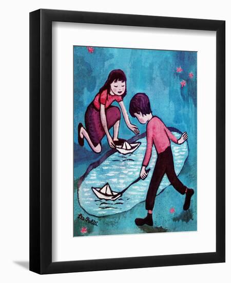 Paper Boats - Jack & Jill-Leo Politi-Framed Giclee Print