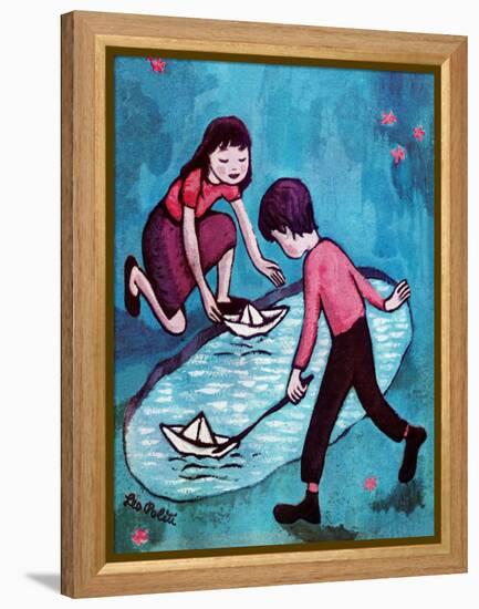 Paper Boats - Jack & Jill-Leo Politi-Framed Premier Image Canvas