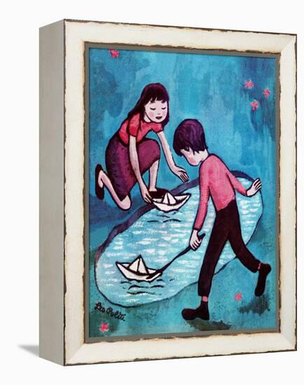 Paper Boats - Jack & Jill-Leo Politi-Framed Premier Image Canvas