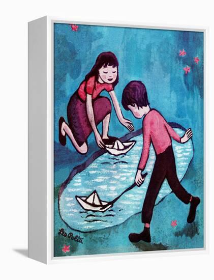 Paper Boats - Jack & Jill-Leo Politi-Framed Premier Image Canvas